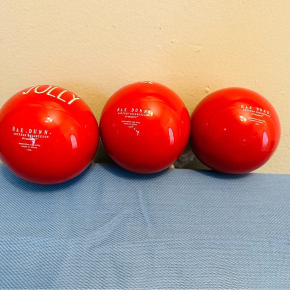 Rae Dunn Ceramic Ornaments Set of 3! - Picture 5 of 6